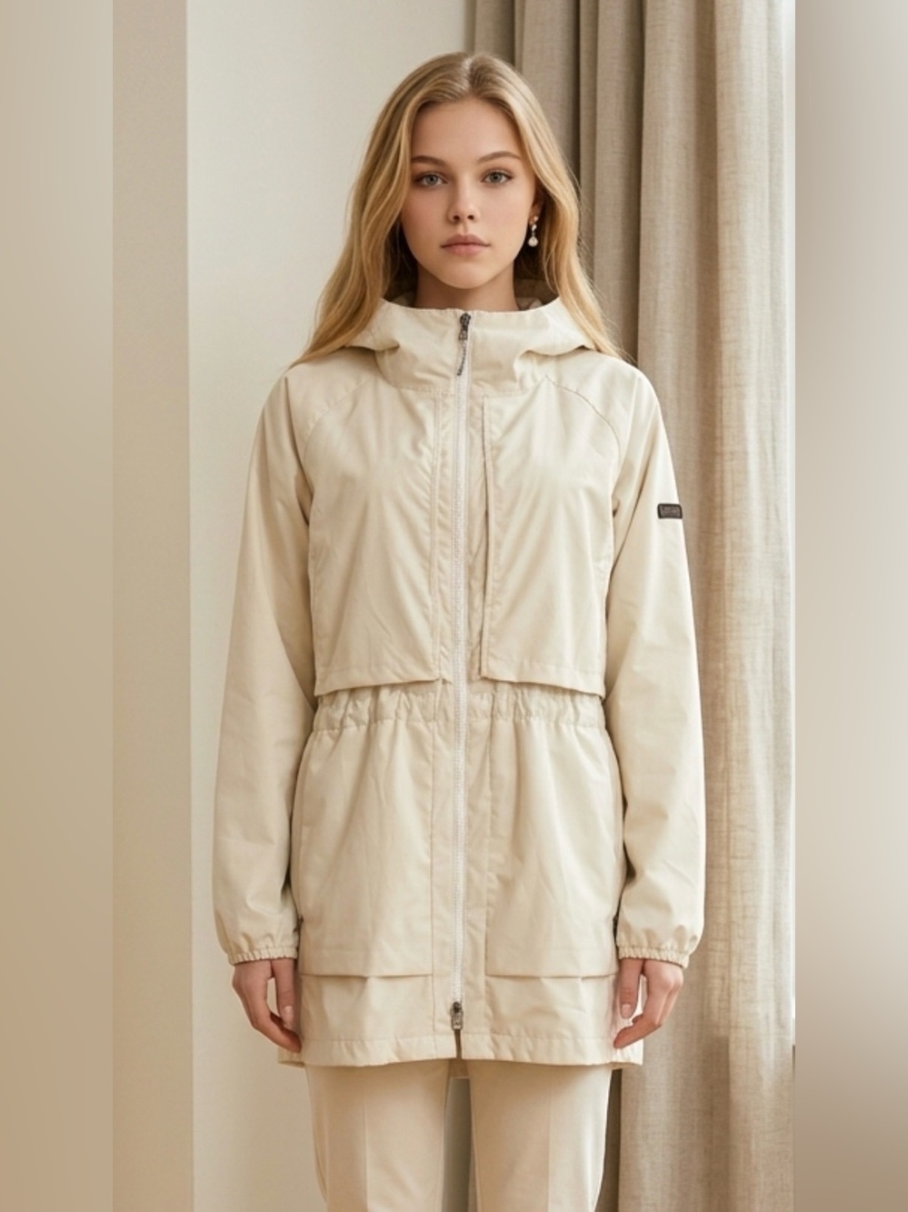 Columbia Women's Cream Hooded Utility Jacket